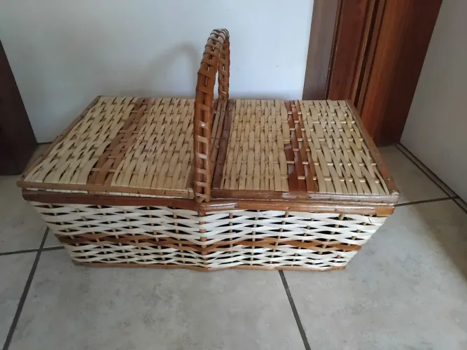 Cesta de Piquenique em vime