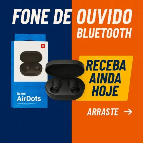 Fone de Ouvidos sem fio Bluetooth - Pronta Entrega