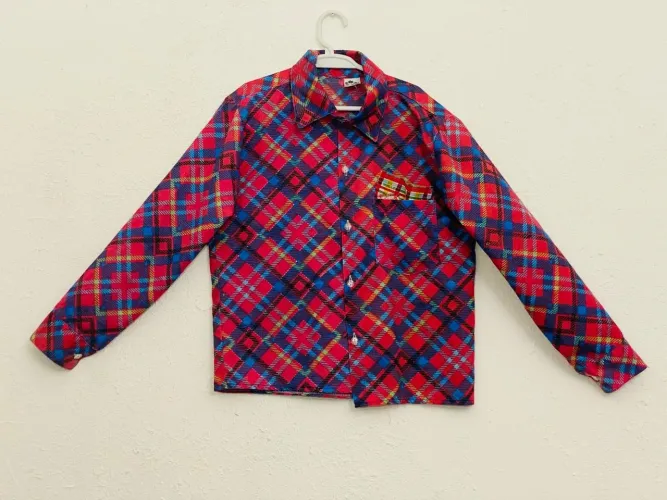 Camisa Xadrez Tamanho 6 anos Vermelho Bom Estado