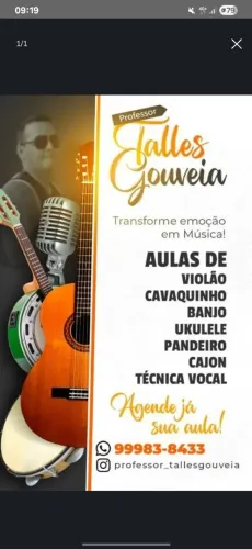 Aulas de violão,cavaquinho,ukulele,cajon,pandeiro e etc
