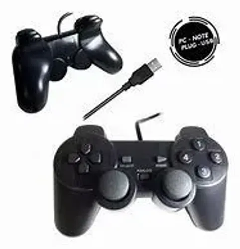 Controle Joystick USB Compatível PCs e notebooks entrada USB