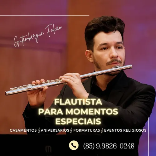 Músico para Casamento e Eventos - Flauta Transversal