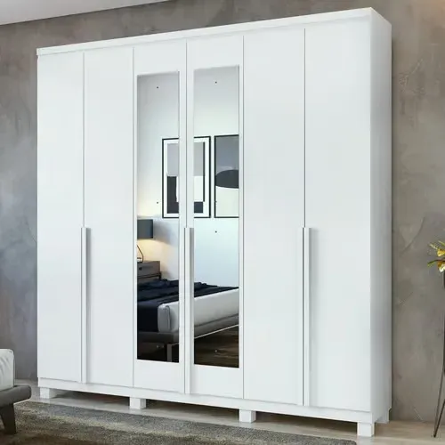 GUARDA ROUPA CASAL 6 PORTAS E 4 GAVETAS ALONZO