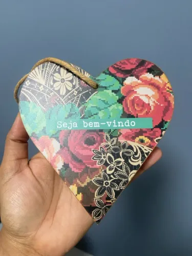 Coração Decorativo Seja Bem-Vindo