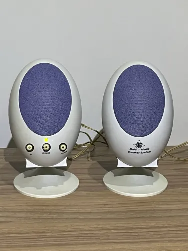 Caixinha de som computador, multimídia speaker 3d, raridade