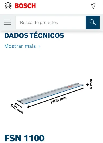 Bosch Guia paralela FSN 1100 PROFESSIONAL