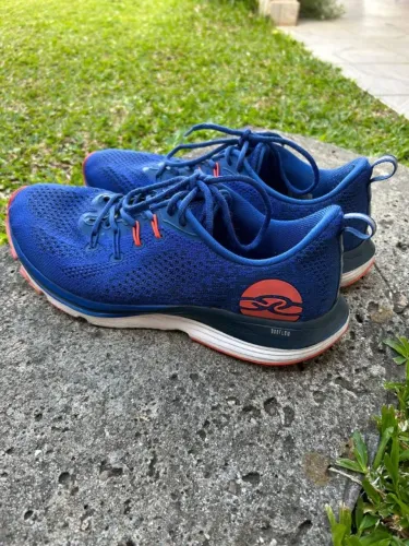 tenis olympikus corre 1 azul pouco uso tamanho : 44 forma grande
