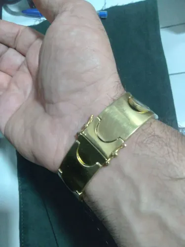Bracelete moeda antiga 20mm 21cm