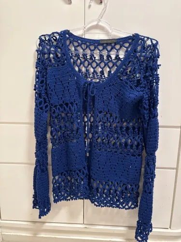Outlet - Casaco de Linha Azul P  - ABrand 