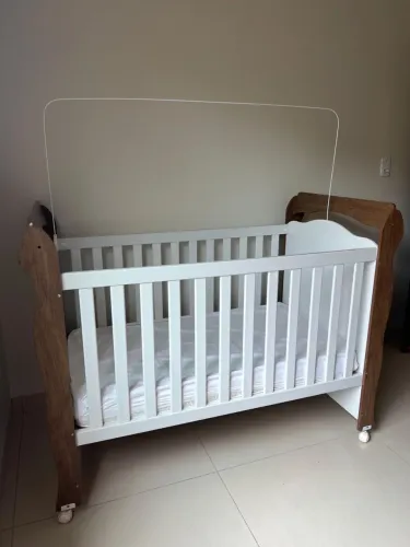 Berço Americano Marquesa 3 Em 1. Com suporte para mosquiteiro Colchão Ortobom