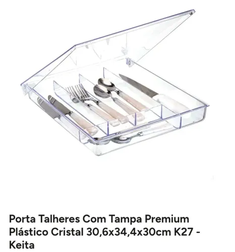 Porta Talheres com Tampa Premium NOVO