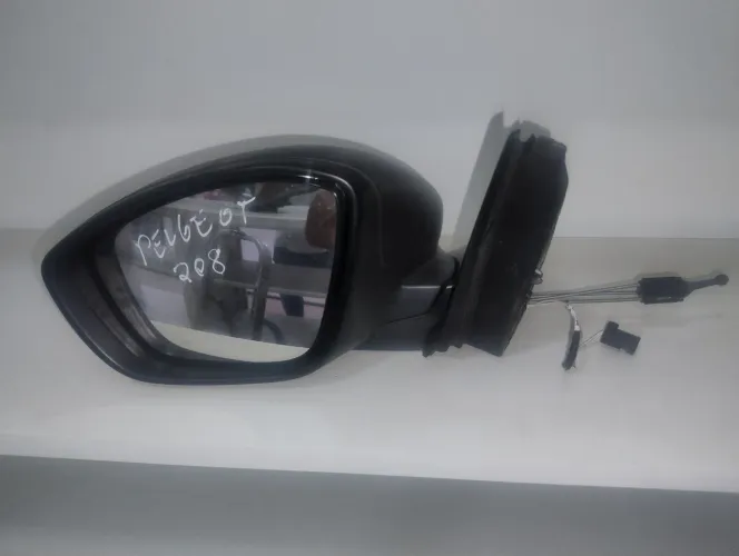 retrovisor do Peugeot 208 2022/2023 lado motorista manual com seta
