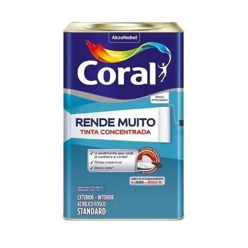 Tinta Coral Rende Muito - Acrilico Fosco - 18 Litros