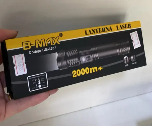 Lanterna Led Recarregável Foco Visor Led 2km+ Bm-8537 - B-max Loja Coimbra Entregamos