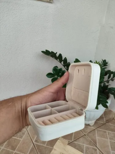 Necessaire Mini Porta Joias Portátil Estojo Com Zíper