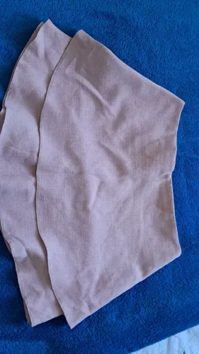 Short Saia de tecido bege