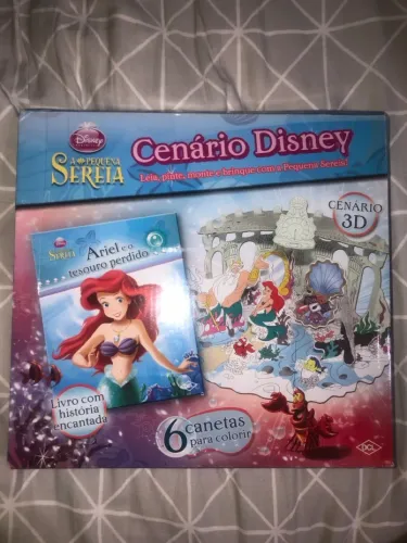 Kit Cenário Disney A Pequena Sereia 3d para montar e colorir