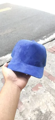 Boné Azul de Camurça snapback Trucker 