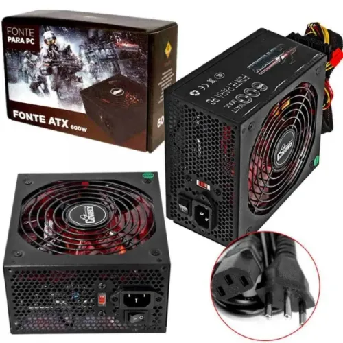 Fonte Pc Gamer 600w Ultra Silenciosa Kp-535 Cowboy