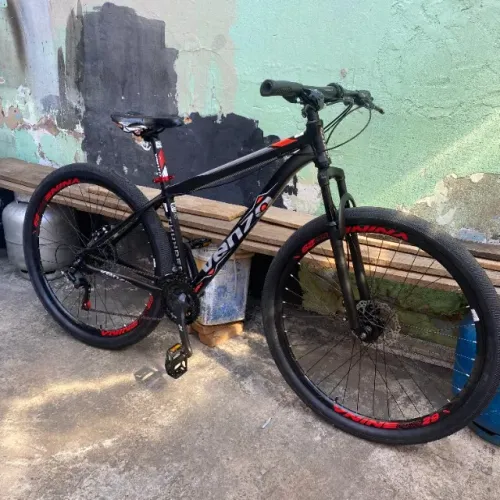 Bicicleta aro 29 tamanho 17 - Venzo Thunder Vermelha - Toda Montada com Peças Novas