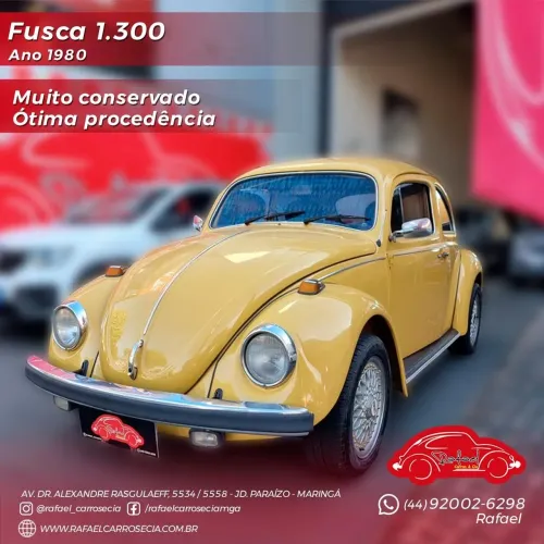 FUSCA 1300 L AZUL 1980/1980