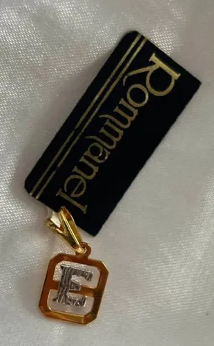 Pingente de letra banho de ouro 18 romanel 2.0cm de altura (NOVO)colecao antiga 