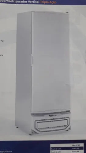 Conservador Refrigerador Vertical Tripla ação - Gelopar- Sadi