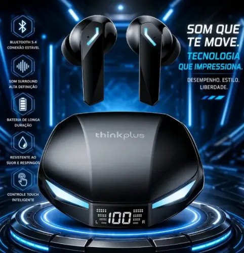Fone Bluetooth Lenovo GM2 PRO MAX XT53 - Novo - Lacrado - Entrega Grátis !!