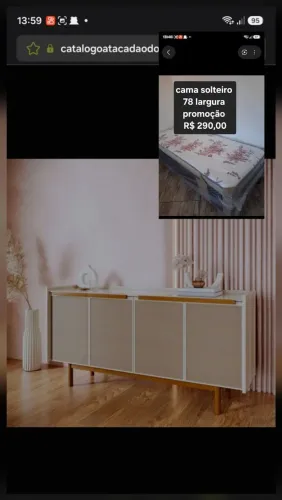 O Buffet Dune da Imcal ATACADAO Moveis complemento de sala que possui charme e elegância.