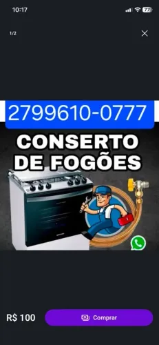Conserto de fogão a domicílio