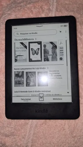 Kindle 10ª Geração Preto - Com Película na Tela + Cabo Carregador