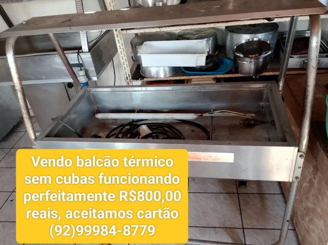 Vendo balcão térmico sem cubas!