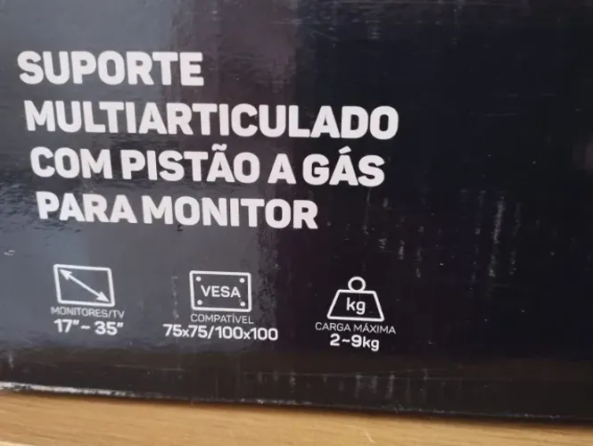 Suporte ELG multiarticulado com pistão de gás para monitor 
