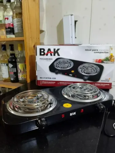Fogareiro Elétrico 2 Bocas Portátil Camping Cooktop