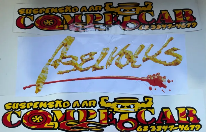 Vinil adesivo .Deboxe abelvolks. Comptcar. Estilo dub