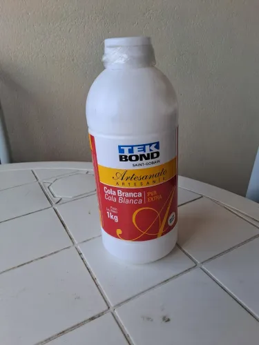 Cola Branca PVA Extra Tekbond Artesanato Praticamente Cheia