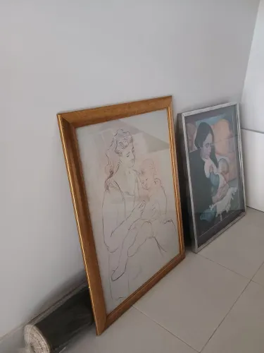 Quadro antigo Picasso Maternidade 