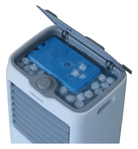 Ventilador ar frio com Água e gelo