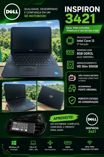 Dell Inspiron Intel Core i3 8GB HD 500GB 