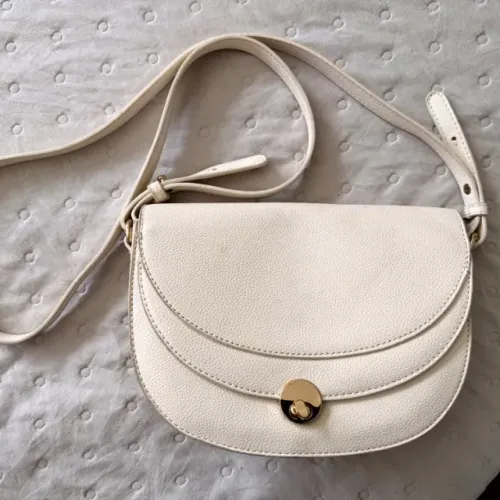 Bolsa Arezzo Tiracolo Off-White Crossbody Saddle - Usada