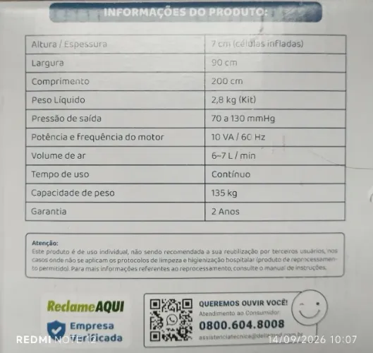Colchão pneumático Dellamed