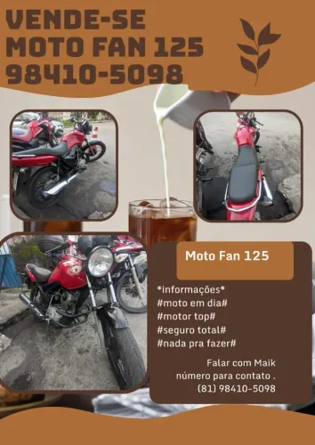MOTO FAN 125 ANO 2010 FILÉ 