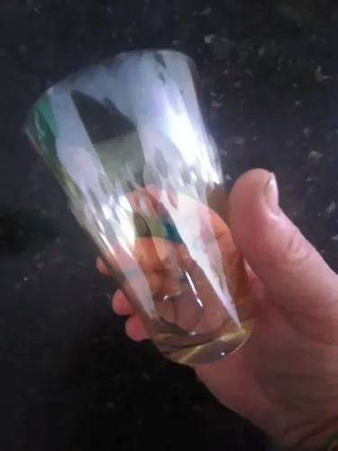 Copo Cristal Lapidados âmbar