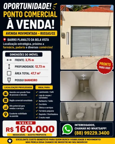 PONTO COMERCIAL À VENDA!