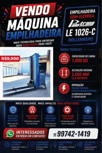 Paleteira semi elétrica 