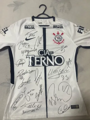 Camisa Corinthians 2017 Modelo Jogador Authentic M - Autografada Jogo do Hepta #11 Romero