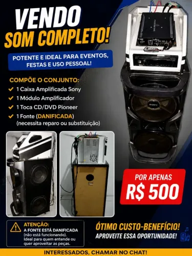 Vendo som automotivo Pioneer módulo power system 500