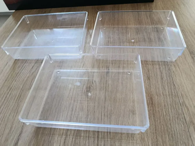 Kit 3 Bandejas Organizadoras Multiuso Acrilico Transparente