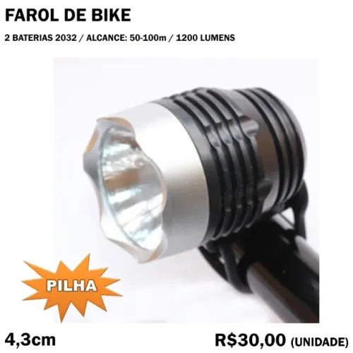 Farol de Bike a Pilha