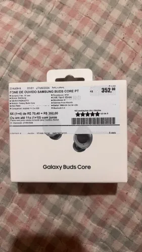 Fone de ouvido Samsung Buds Core Pt 